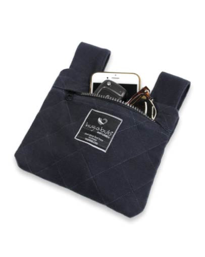 100% organic Cotton Attachable Hip Bag Charcoal