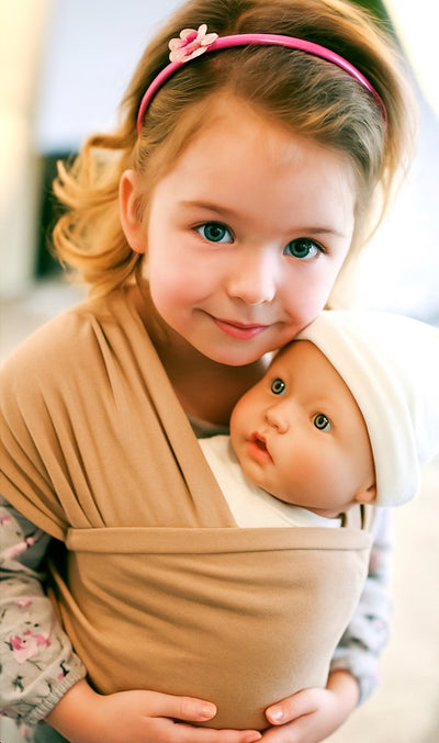 WINTER SALE 15% OFF! Lightweight wrap carrier 100% organic carrier - charcoal & FREE Doll's wrap (valued at $19.95)