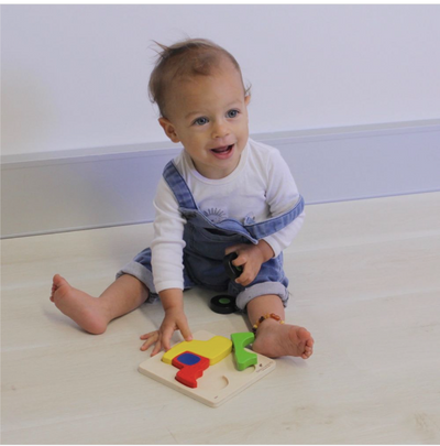 TOY BUNDLE! Pocket wrap carrier 100% organic carrier - byron blue & 1 x FREE Discoveroo Chunky Vehicle Puzzle (valued at $9.95)