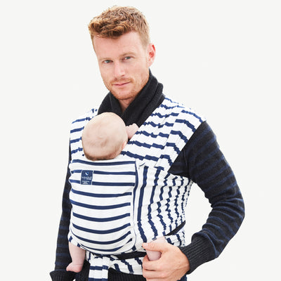 Pocket wrap carrier 100% organic - french sailor & FREE BABY EINSTEIN: Baby Mozart - Music Festival DVD (valued at $22.95)