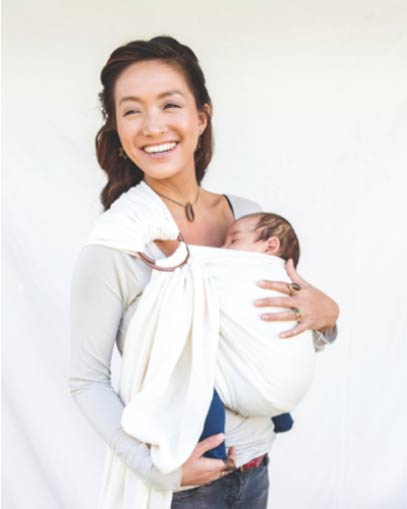 MOTHER'S DAY SPECIAL 15% OFF! Mesh ring sling 100% organic - CREAM & FREE Doll's wrap (rrp $19.95)