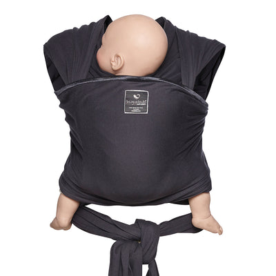 Lightweight wrap carrier 100% organic carrier - charcoal & FREE Matching Hip Bag Charcoal (valued at $29.95)