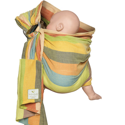 AUTUMN DEAL! Mesh ring sling 100% organic - eucalyptus dreaming & FREE Doll's wrap (valued at $19.95)