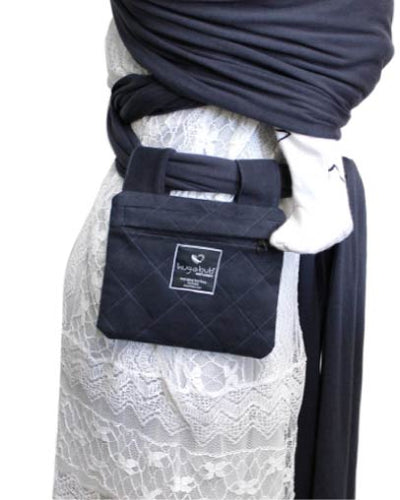 Lightweight wrap carrier 100% organic carrier - charcoal & FREE Matching Hip Bag Charcoal (valued at $29.95)