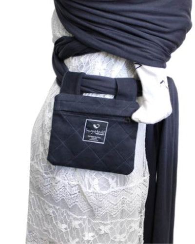 100% organic Cotton Attachable Hip Bag Charcoal