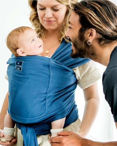 Pocket wrap carrier 100% organic carrier - byron blue & FREE BABY EINSTEIN: Baby Mozart - Music Festival DVD (valued at $22.95)