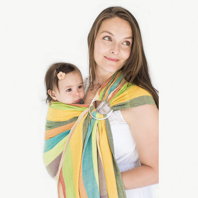 AUTUMN DEAL! Mesh ring sling 100% organic - eucalyptus dreaming & FREE Doll's wrap (valued at $19.95)